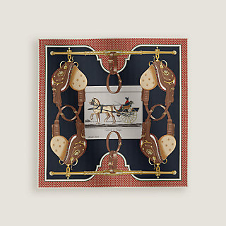 Carrick a Pompe scarf 45 - Blue | Hermès USA